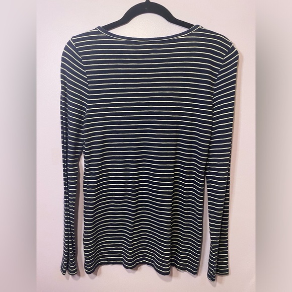 💓J.CREW Artist T navy/white stripe long sleeved t-shirt EUC - Picture 4 of 4
